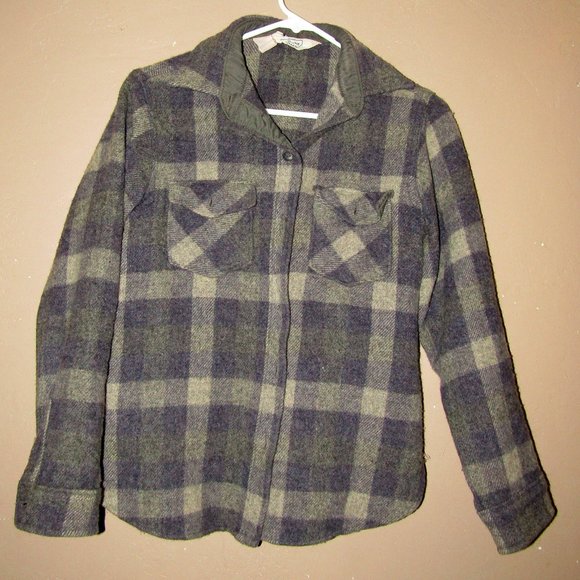 Plaid Wool Lightweight Jacket - Picture 1 of 2